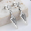 Silver Celtic Viking dangling earrings