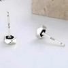 Boucles d'oreilles clous argent 925 hexagone