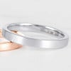3mm Bague mariage personnalisee alliance tungstene brossee or rose