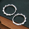 Pendientes de plata para hombre y mujer, criollas martilladas.