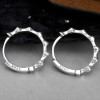 Pendientes de plata para hombre y mujer, criollas martilladas.