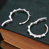 Pendientes de plata para hombre y mujer, criollas martilladas.