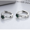 Pendientes criollos de plata para hombre con circonitas