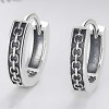 Men's Sterling Silver chain Hoop Earrings
