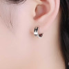 Boucles d'oreilles homme creoles argent croix
