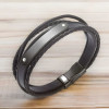 Bracelet personnalise homme cuir gourmette multi cordons