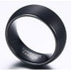 Anello personalizzato in tungsteno spazzolato nero opaco