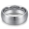 Anello personalizzato in tungsteno spazzolato nero opaco