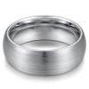 Bague personnalisee alliance tungstene noir mat brosse