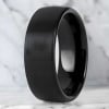 Anello personalizzato in tungsteno spazzolato nero opaco