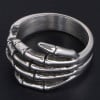 Men's Stainless Steel Polished Skeleton Hand Ring