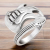 Anello da uomo in acciaio per chitarra