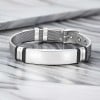 Bracelet personnalise gourmette acier gravure personnalise reglable