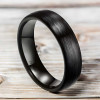 Anillo de boda de cerámica con cúpula de pincel personalizable