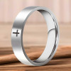 Anillo personalizado para hombre, anillo de acero, cruz de resina