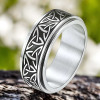 Men's ring anti-stress rotating ring steel Celtic knot