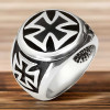 Men's Maltese Cross Stainless Steel Signet Ring