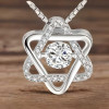 Pendentif argent zirconium etoile de david