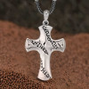 Pendentif homme biker croix argent massif