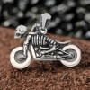 Pendentif argent motard tete de mort biker squelette