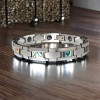Men's tungsten bracelet with abalone mother-of-pearl links