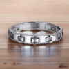Gepolijste wolfraam magnetische armband voor heren