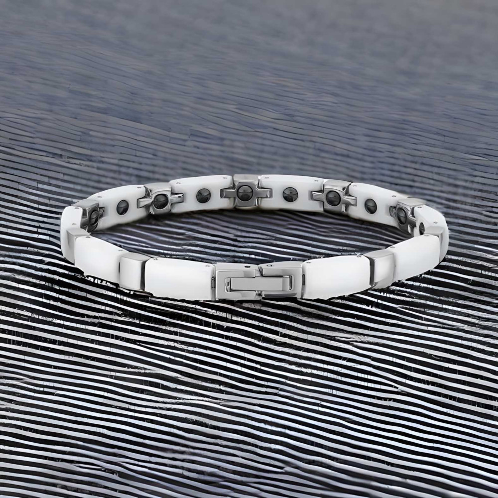 Women's Black Ceramic Magnetic Bracelet
