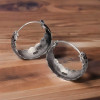 Dames oorbellen van gehamerd zilver