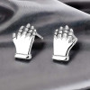 Men's Sterling Silver hands studs Earrings