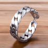 925 silver adjustable open braid chain ring