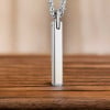 Colgante de barra de tungsteno personalizado para hombre con acabado pulido espejo