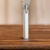 Men's Polished Bar Tungsten custom engraving Pendant