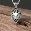 Men's Stainless Steel Lion Head Pendant
