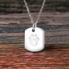 Colgante personalizado para hombre, collar de acero, estampado de gato, caja secreta para grabar, personalizar
