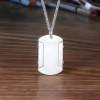 Collana con ciondolo da uomo personalizzata Piastra militare in acciaio personalizzabile