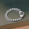 Men's stainless steel infinity handcuff chain bracelet