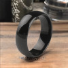 Anillo de alianza de cúpula de cerámica negra personalizado