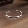 Bracelet argent massif jonc martele homme femme