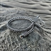 Bracelet homme argent oxyde chaine maille balinaise