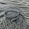 Herrenarmband aus Silberoxid mit balinesischer Netzkette