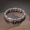 Bracelet homme argent massif chaine moto biker