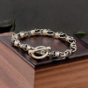 Men's Sterling Silver Skull Bracelet