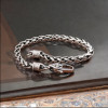Men's 925 silver OM twisted chain bracelet