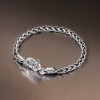 Men's 925 silver OM twisted chain bracelet