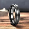 Fede nuziale da uomo in tungsteno con pennello personalizzabile