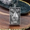 Pendentif homme argent plaque tete de tigre