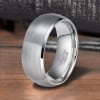 Personalized men's ring tungsten alliance dome brush