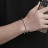 Herren-Kettenarmband aus schwarzem, plattiertem Stahl