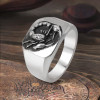 Men's knightly scorpio zodiac stainless steel ring