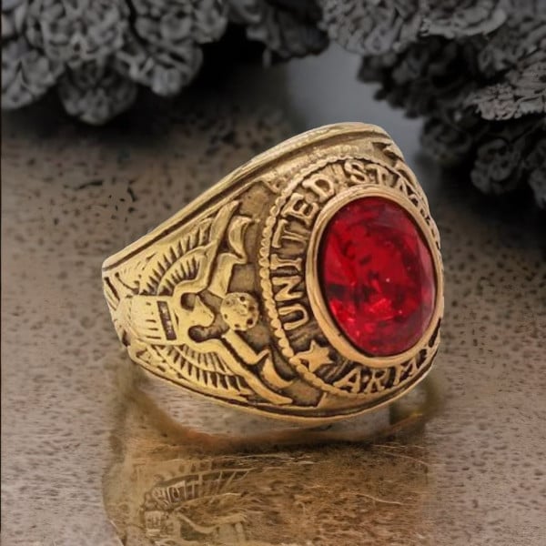 Armed Steel Men s Ring Zirconium Oxide 2377